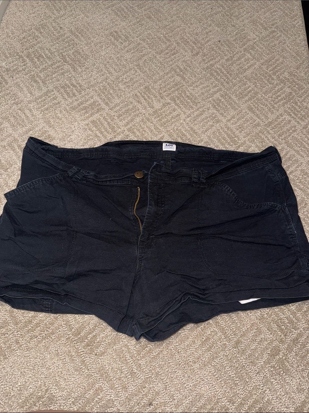 Lee Black Denim-Style Jean Shorts